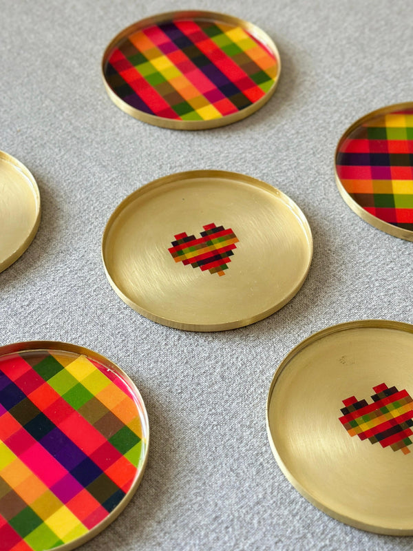 Madras Checks Coasters